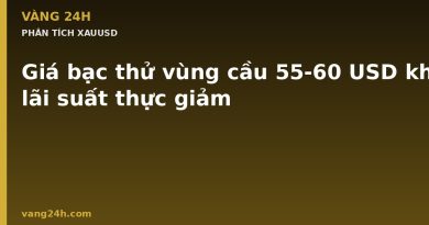 Giá bạc thử vùng cầu 55-60 USD khi lãi suất thực giảm